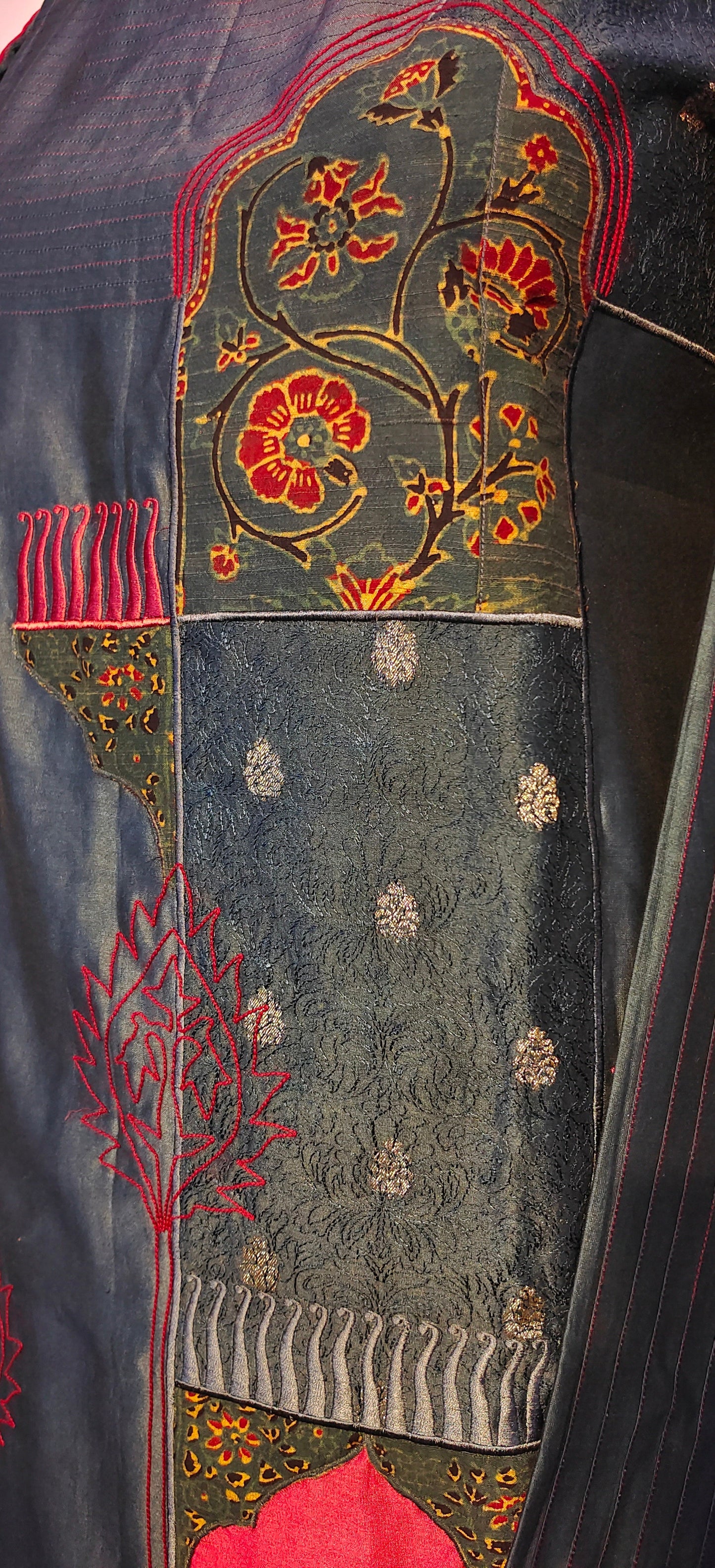 Semistitched Chanderi Ajrakh Short Tunic VISHAL KAPUR STUDIO