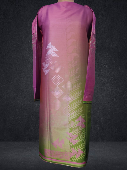 Semi Stitched Chanderi Casual Suitset