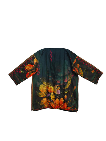 Semi Stitched printed chanderi Tunic