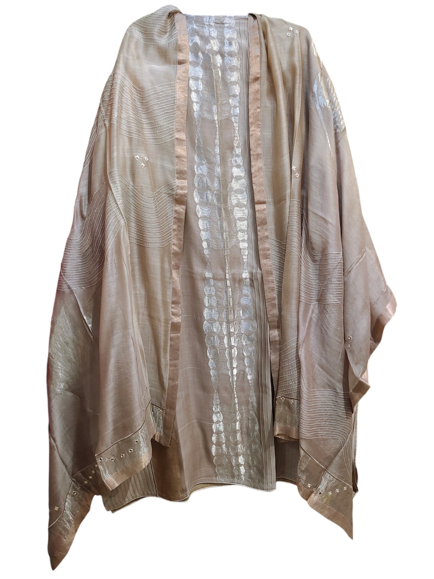 Semi Stitched Chanderi Formal Suitset