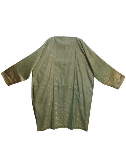 Green traditional kurta on a white background