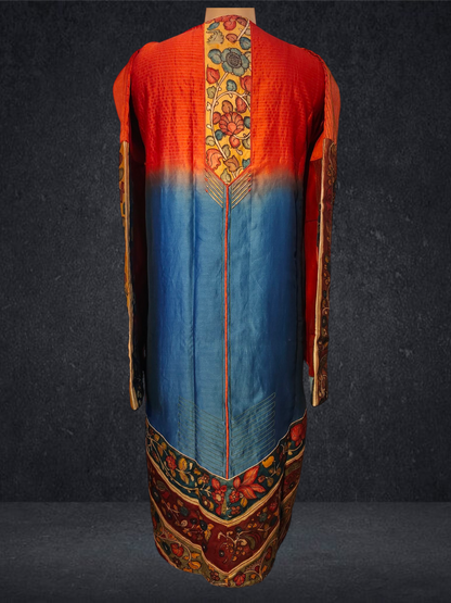 Semi Stitched Chanderi kurta