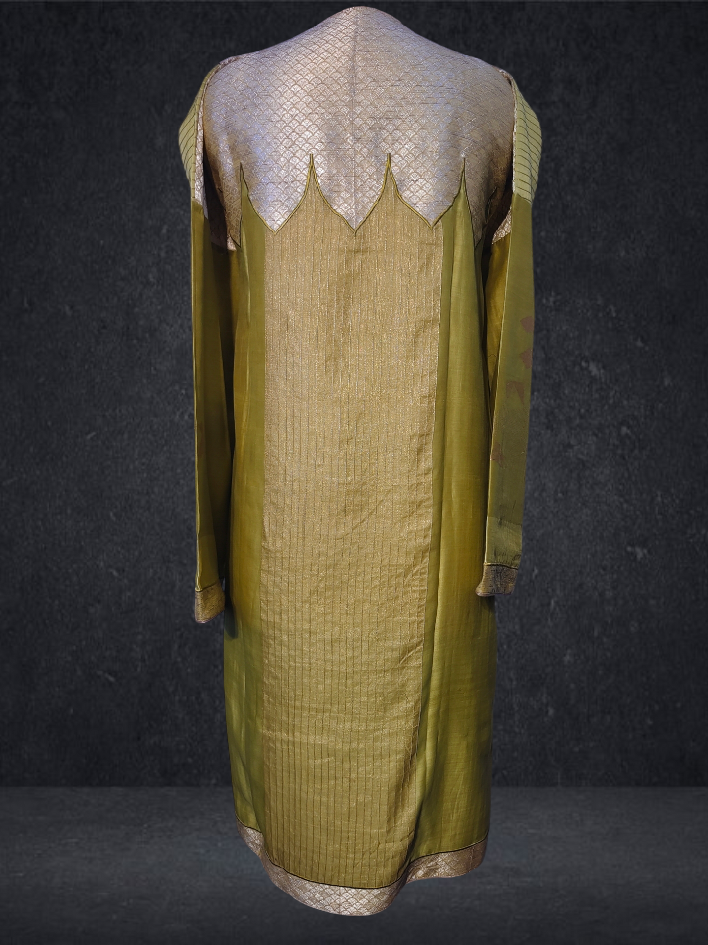 Semi Stitched Chanderi kurta