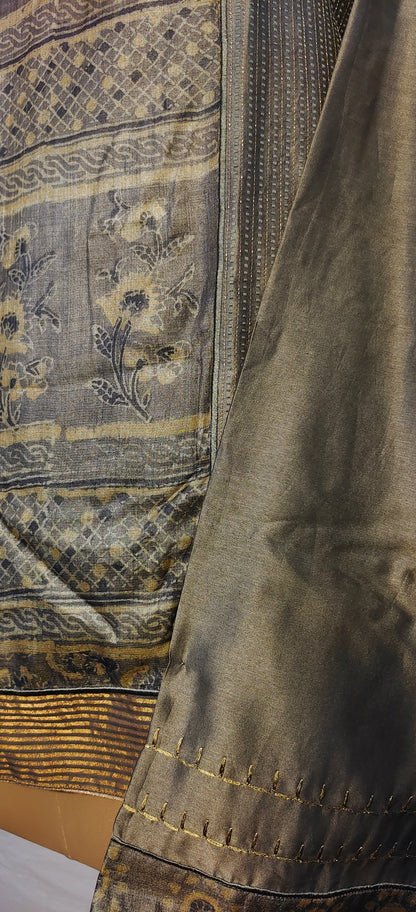 Semistitched Chanderi Ajrakh Short Tunic VISHAL KAPUR STUDIO