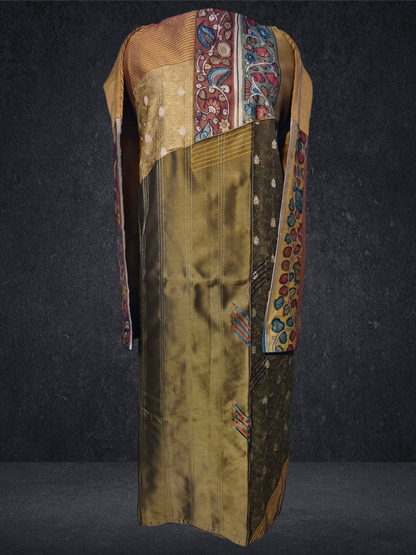 Semi Stitched Chanderi kurta
