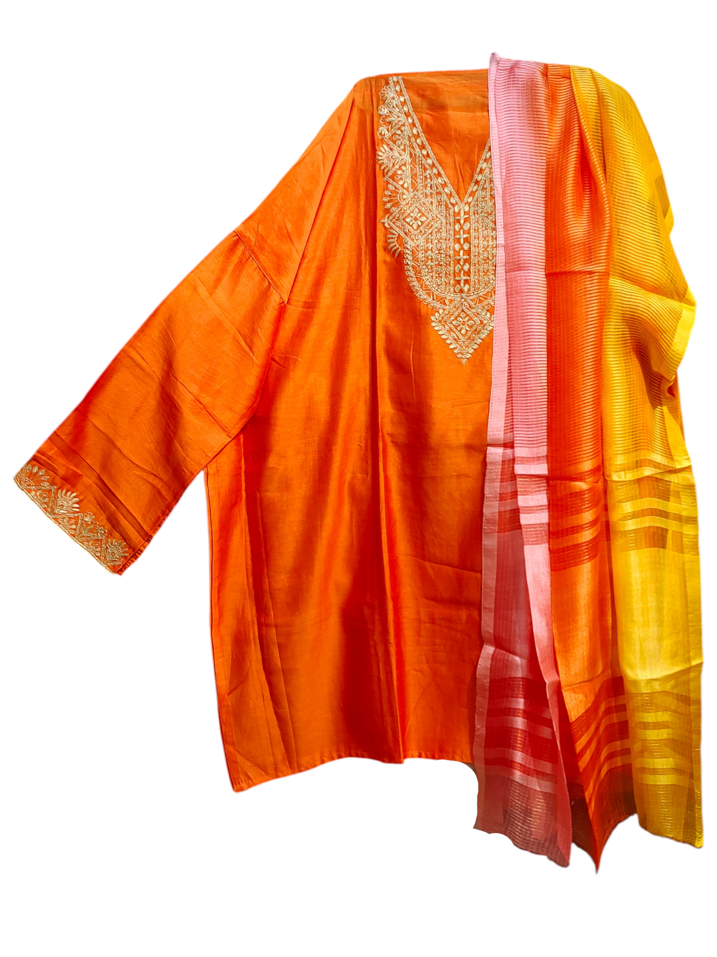 Semi Stitched formal Chanderi Suitset