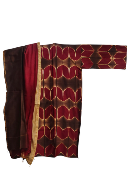 Semi Stitched Chanderi Casual Suitset