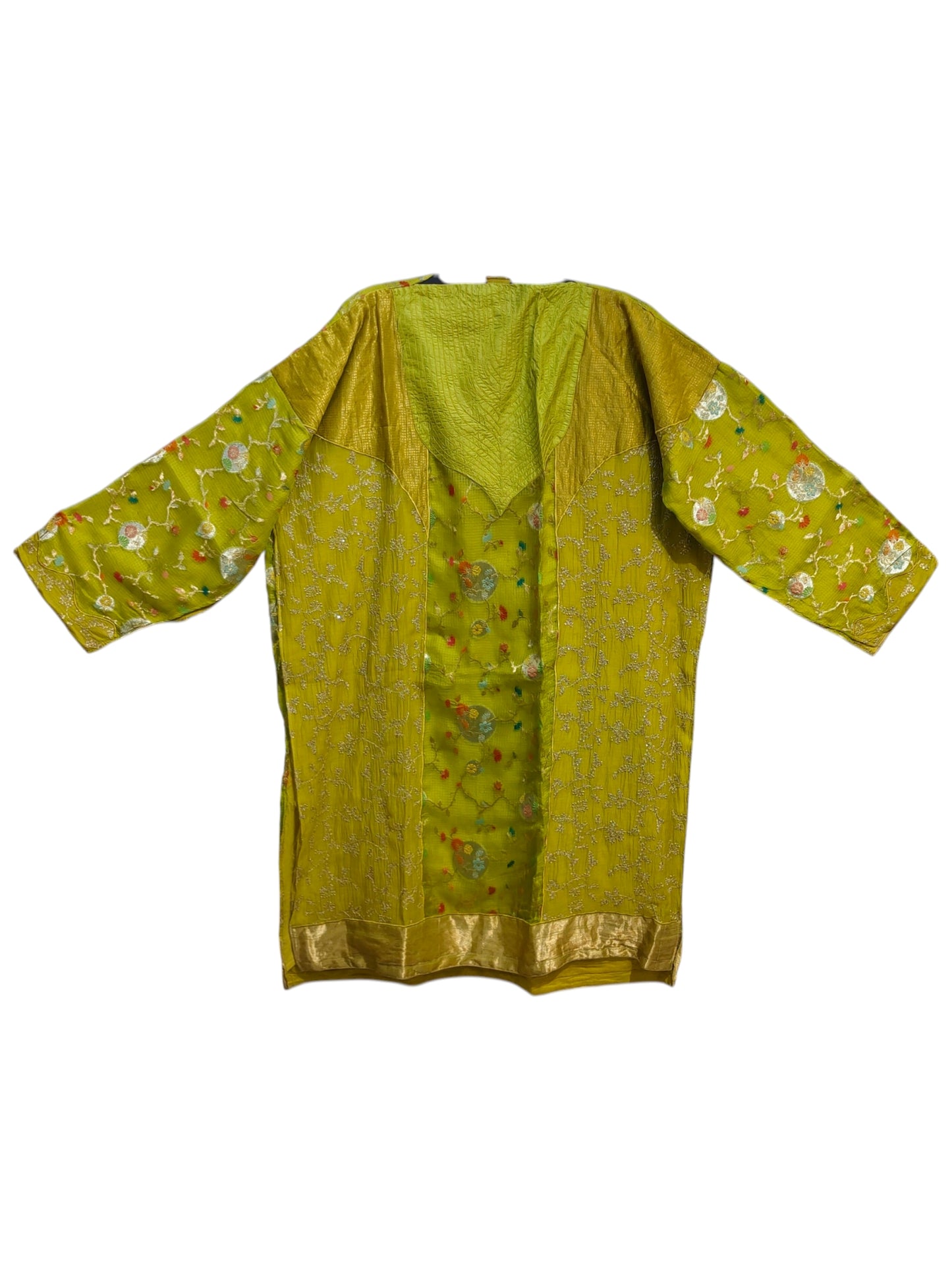 Semi Stitched Chanderi Formal Suitset