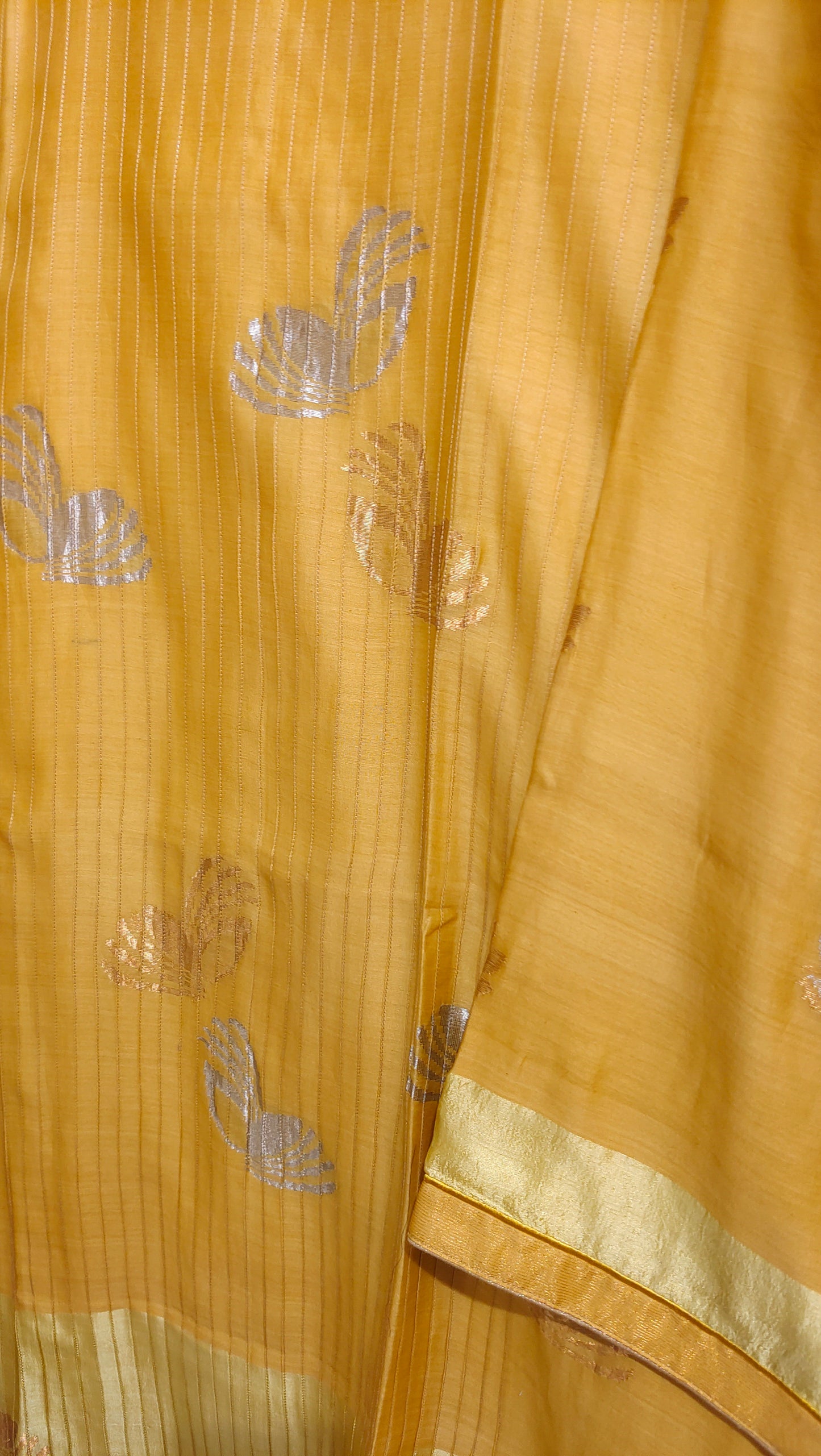 Semi Stitched Chanderi Formal Suitset