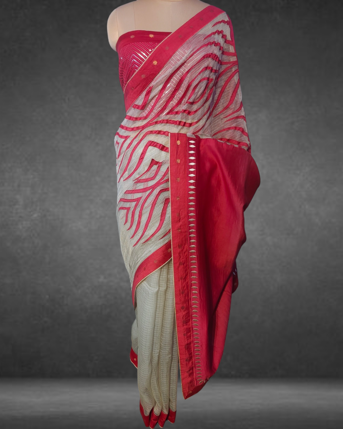 Silk Formal Ecoprint Saree VISHAL KAPUR STUDIO