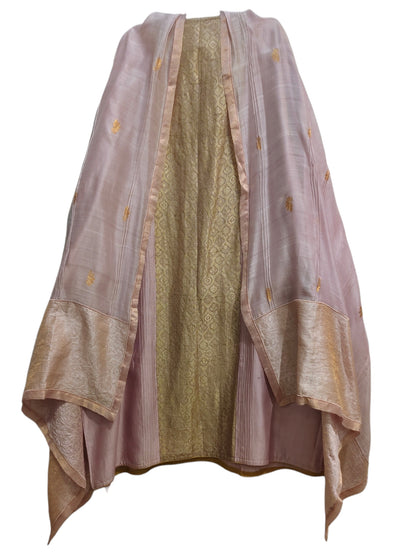 Semi Stitched Chanderi Formal Suitset