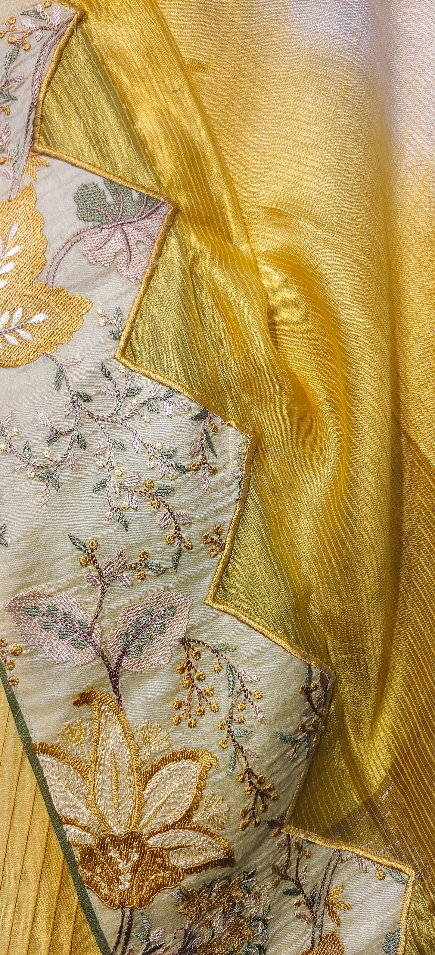 Semi Stitched Formal chanderi Suitset