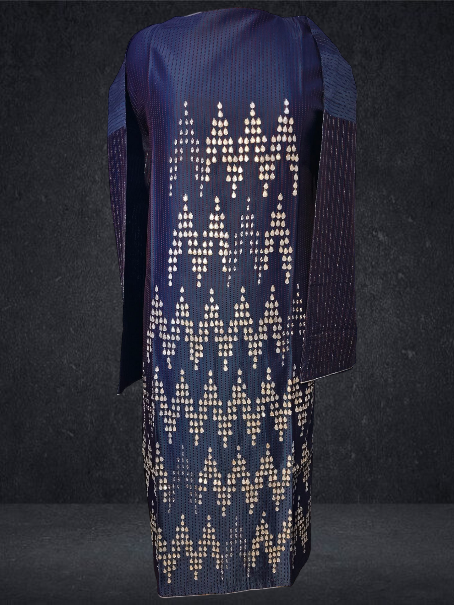 Semi Stitched Chanderi Formal Suitset