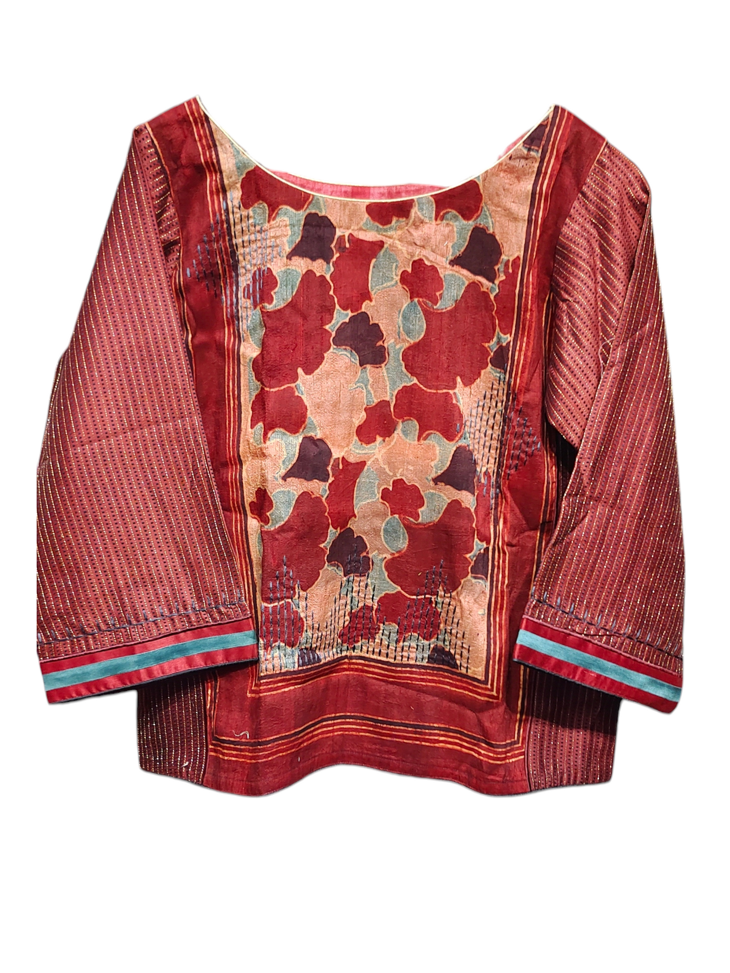 Formal Chanderi Silk Ajrakh Saree