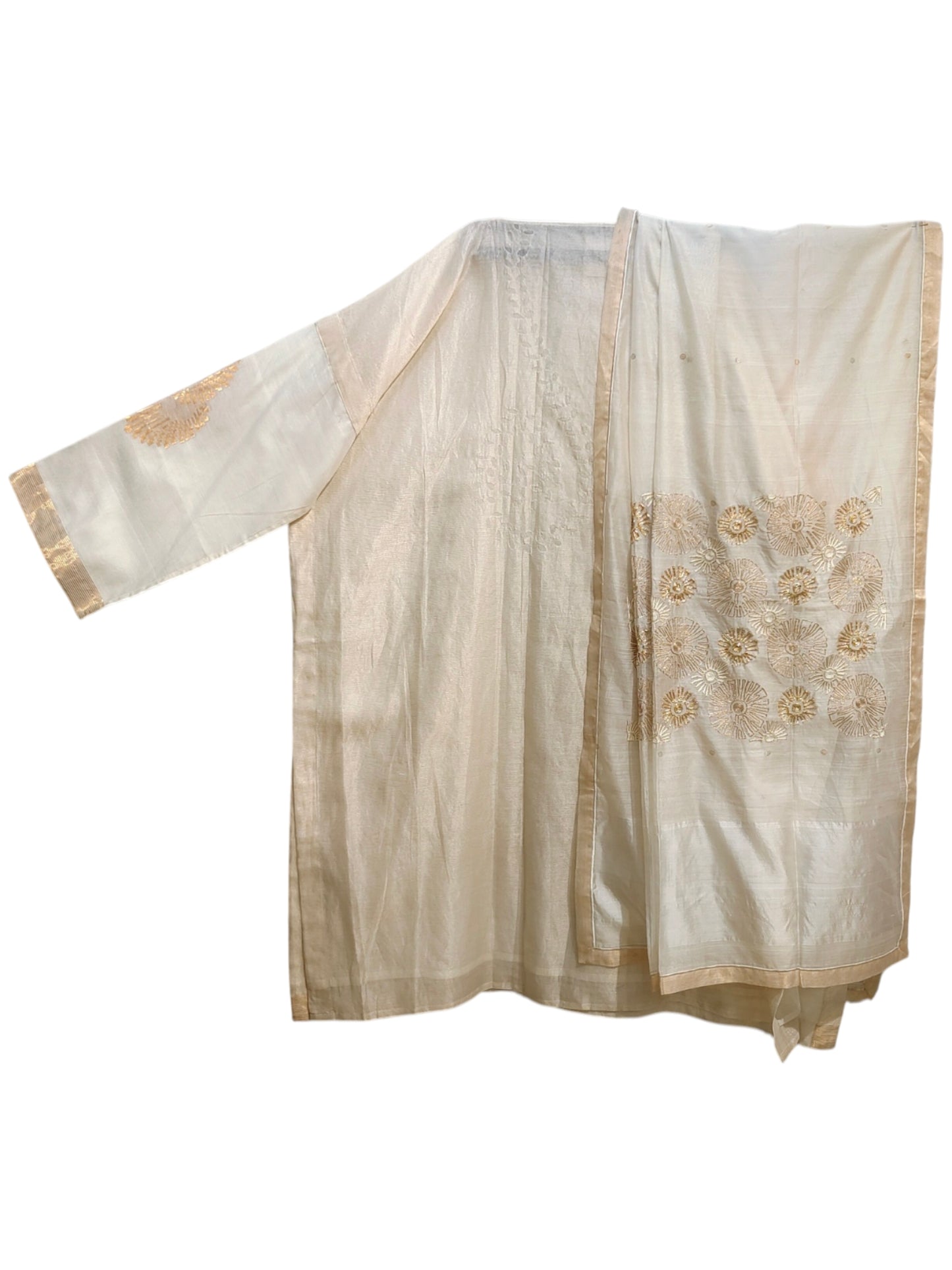 Semi Stitched Chanderi Formal Suitset