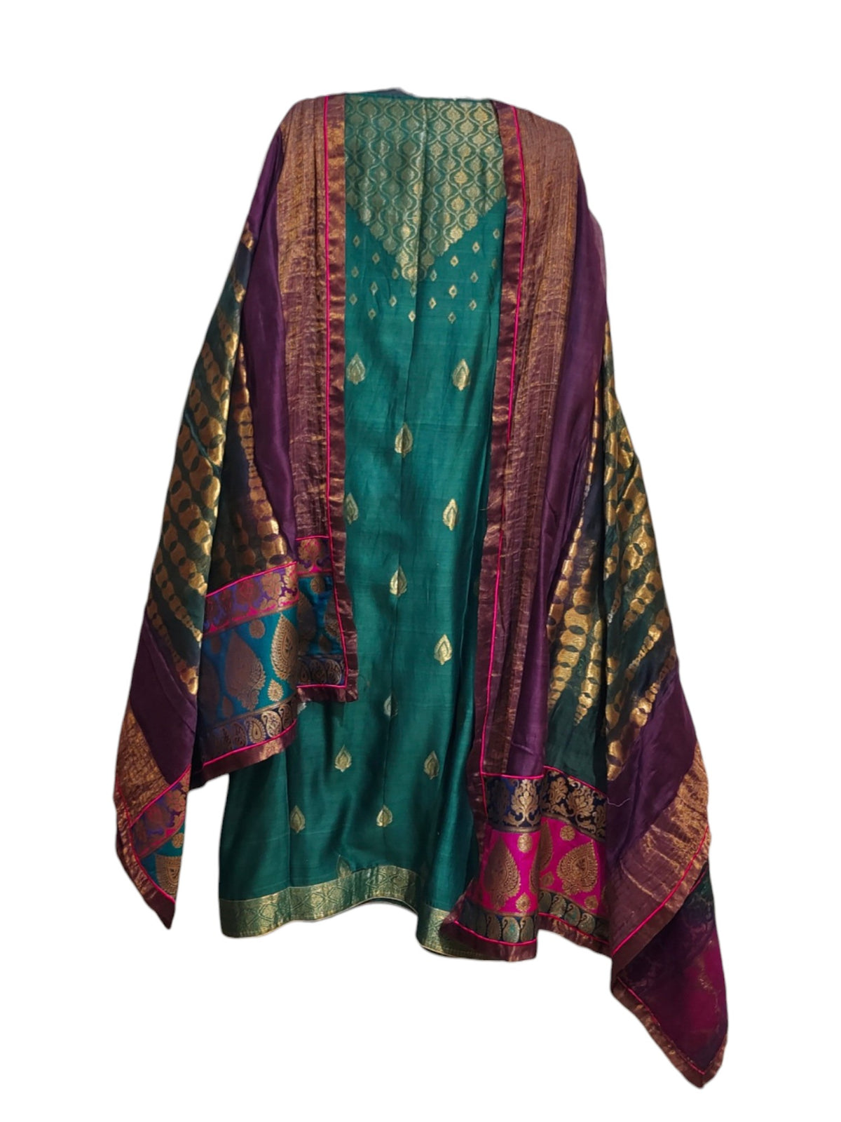 Semi Stitched Chanderi Formal Suitset