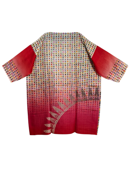 Semi Stitched Chanderi Casual Kurta VISHAL KAPUR