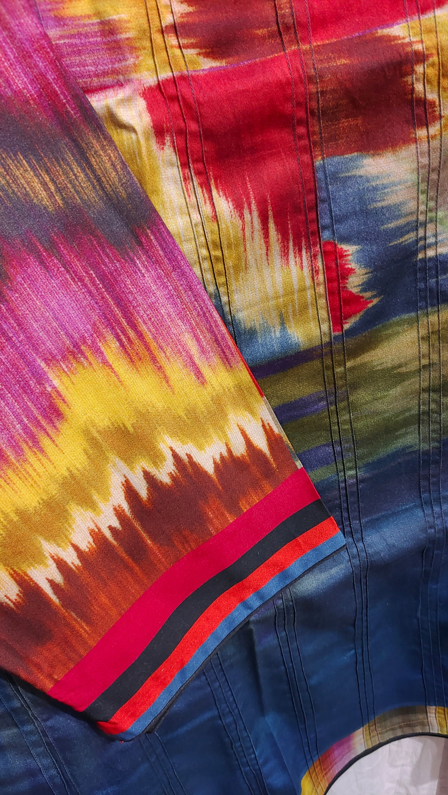 Semistitched Chanderi Digital Printed Tunic