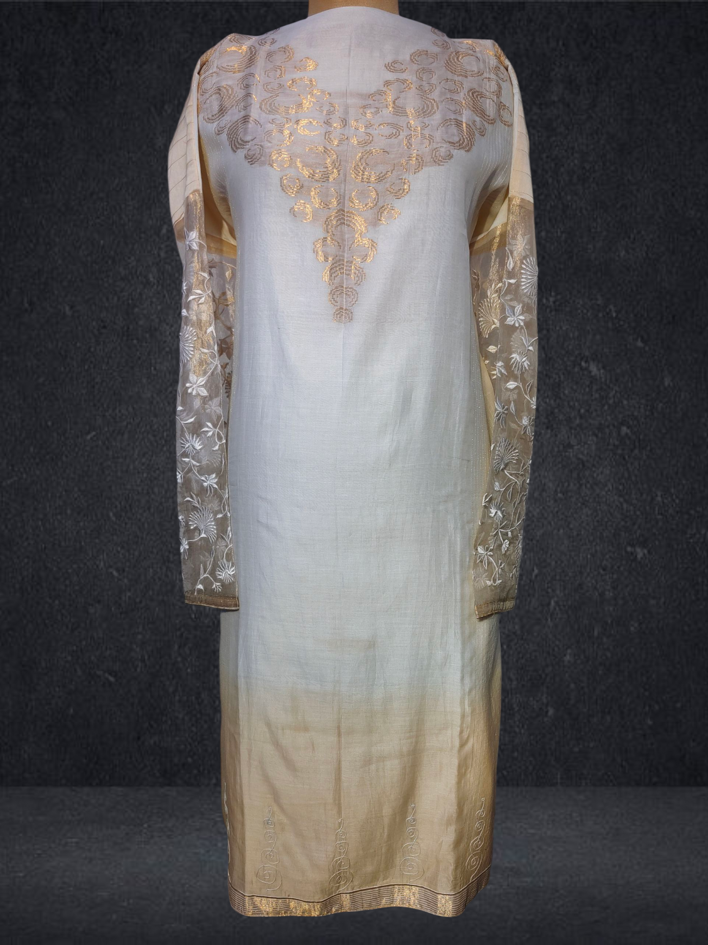 Semi Stitched Formal chanderi Suitset