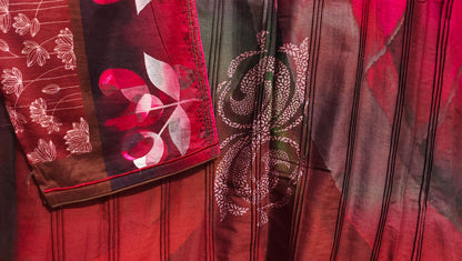 Semi Stitched printed chanderi Tunic