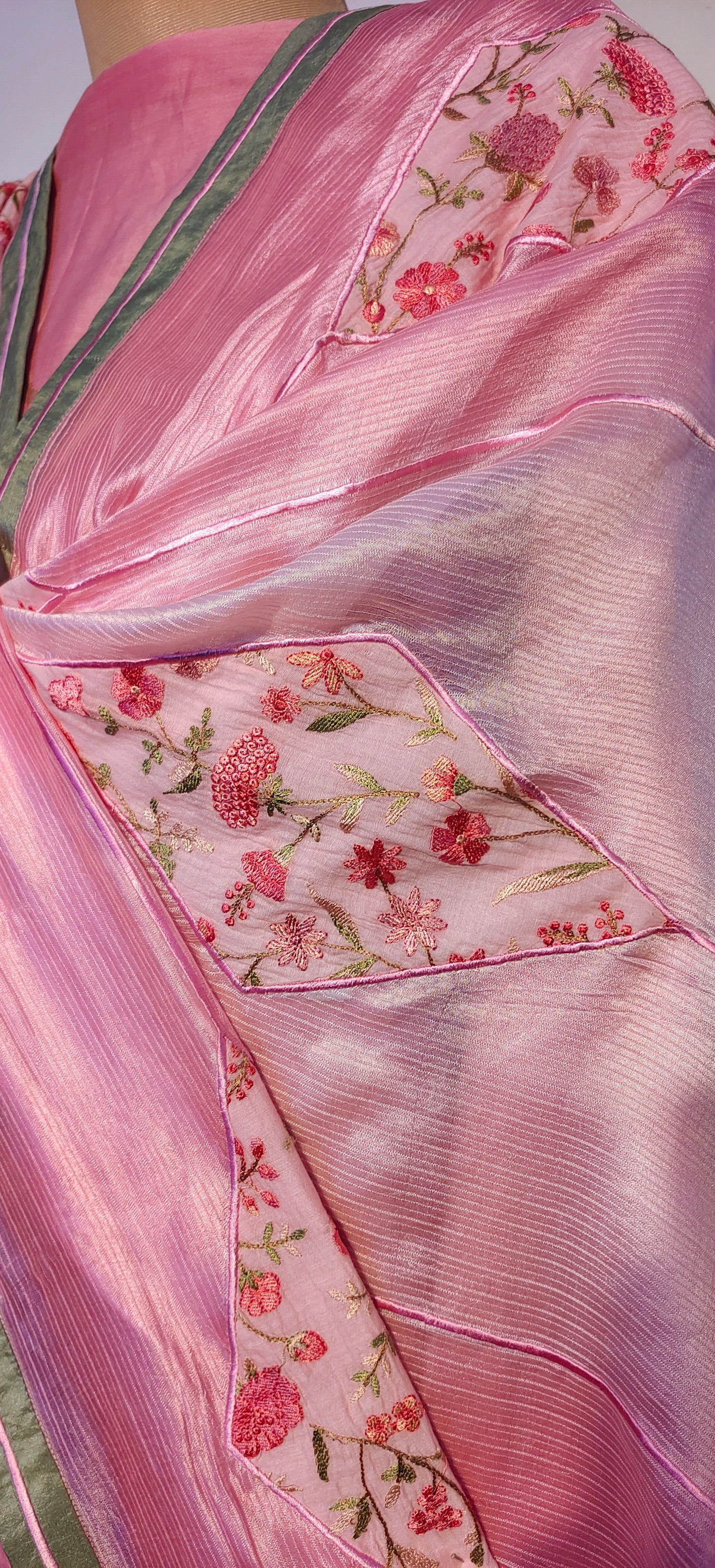 Semi Stitched Formal chanderi Suitset