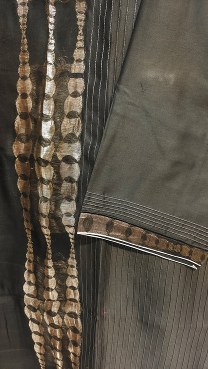 Semi Stitched Chanderi Formal Suitset