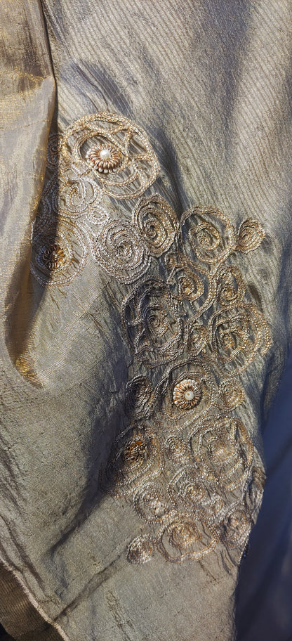 Semi Stitched Formal chanderi Suitset