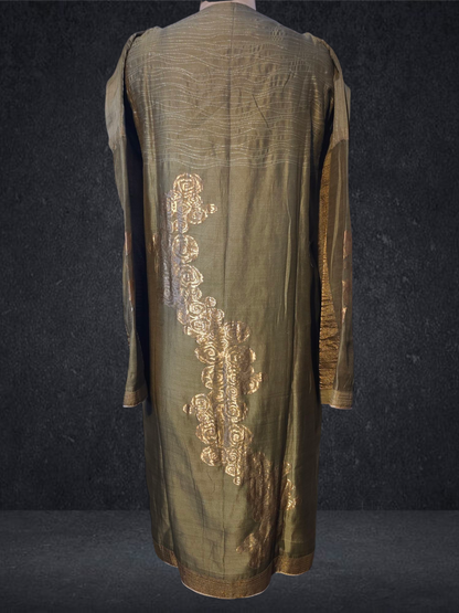 Semi Stitched Chanderi Formal Suitset