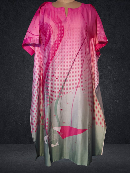 Stitched Chanderi Digital Printed Kaftan VISHAL KAPUR STUDIO