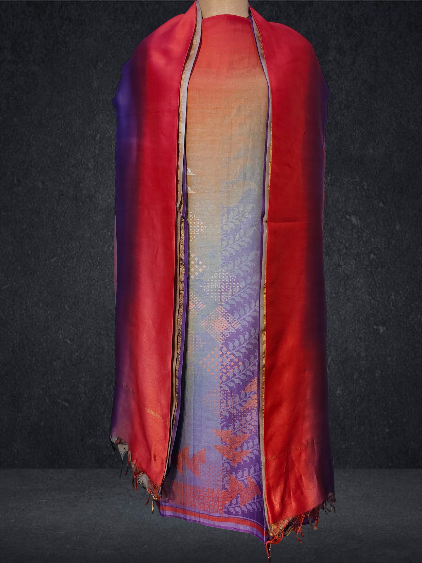 Semi Stitched Chanderi Casual Suitset VISHAL KAPUR