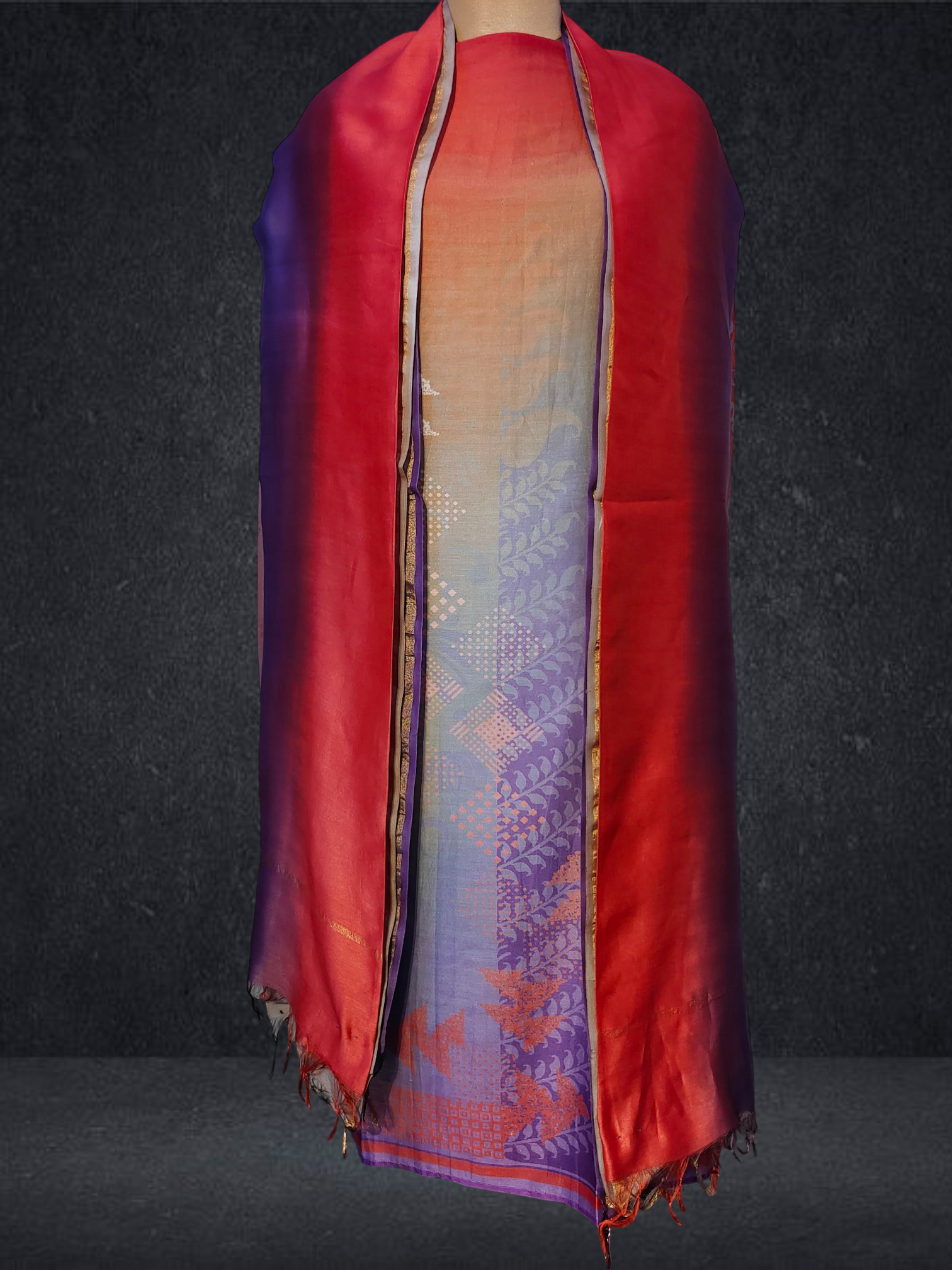 Semi Stitched Chanderi Casual Suitset VISHAL KAPUR