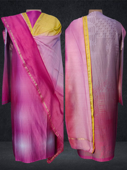 Semi Stitched Cotton Casual Suitset