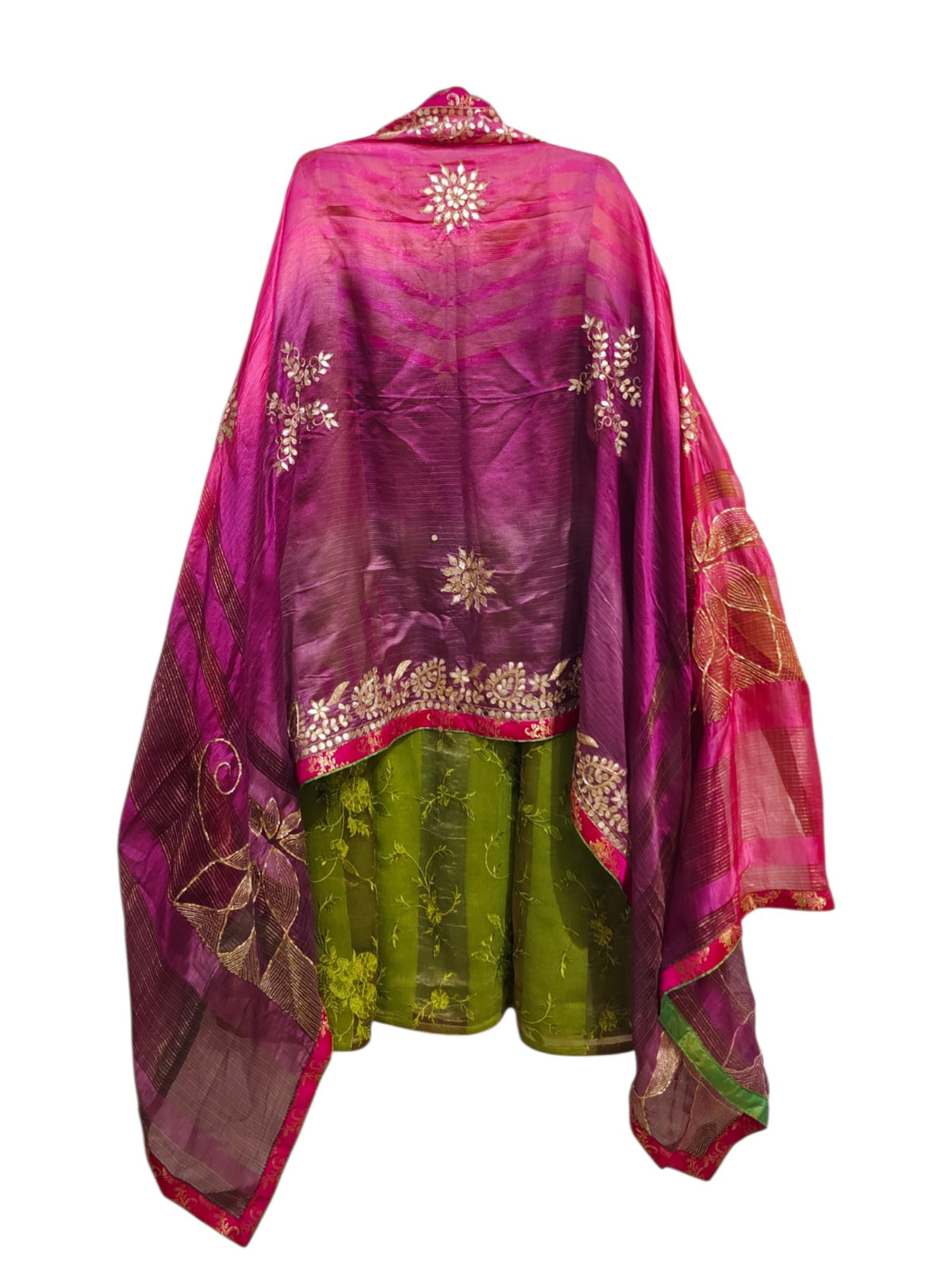 Semi Stitched Chanderi Formal Suitset