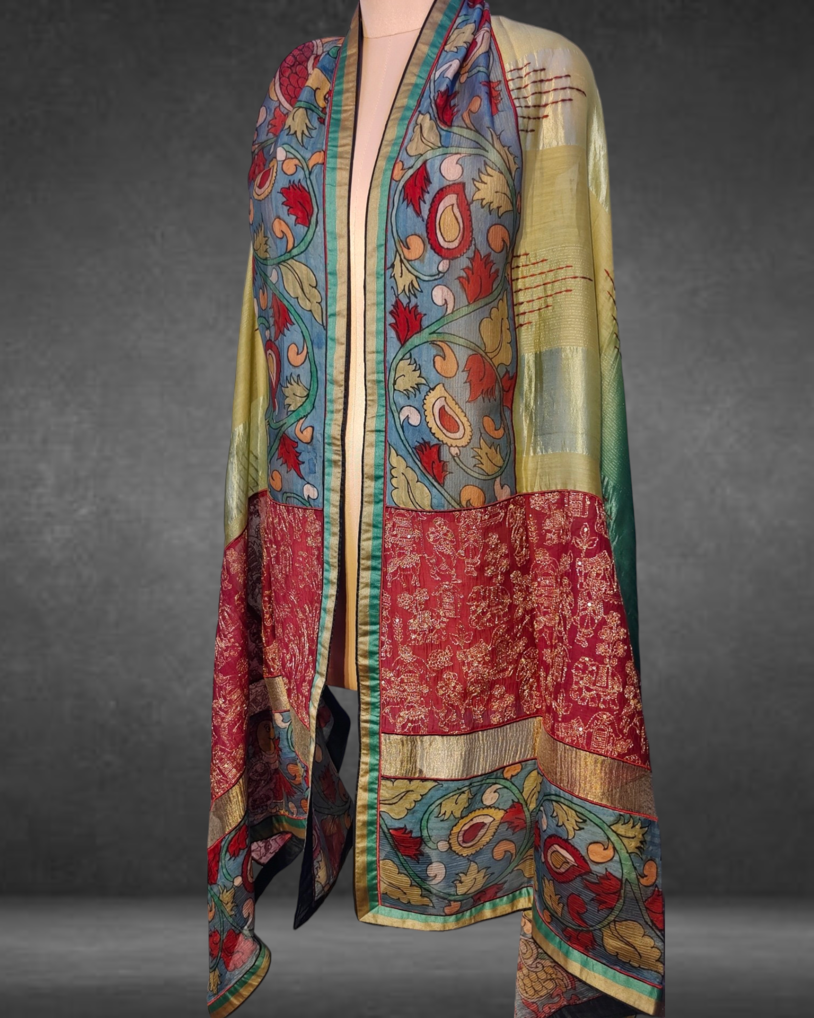 Semi Stitched Formal Chanderi Dupatta VISHAL KAPUR