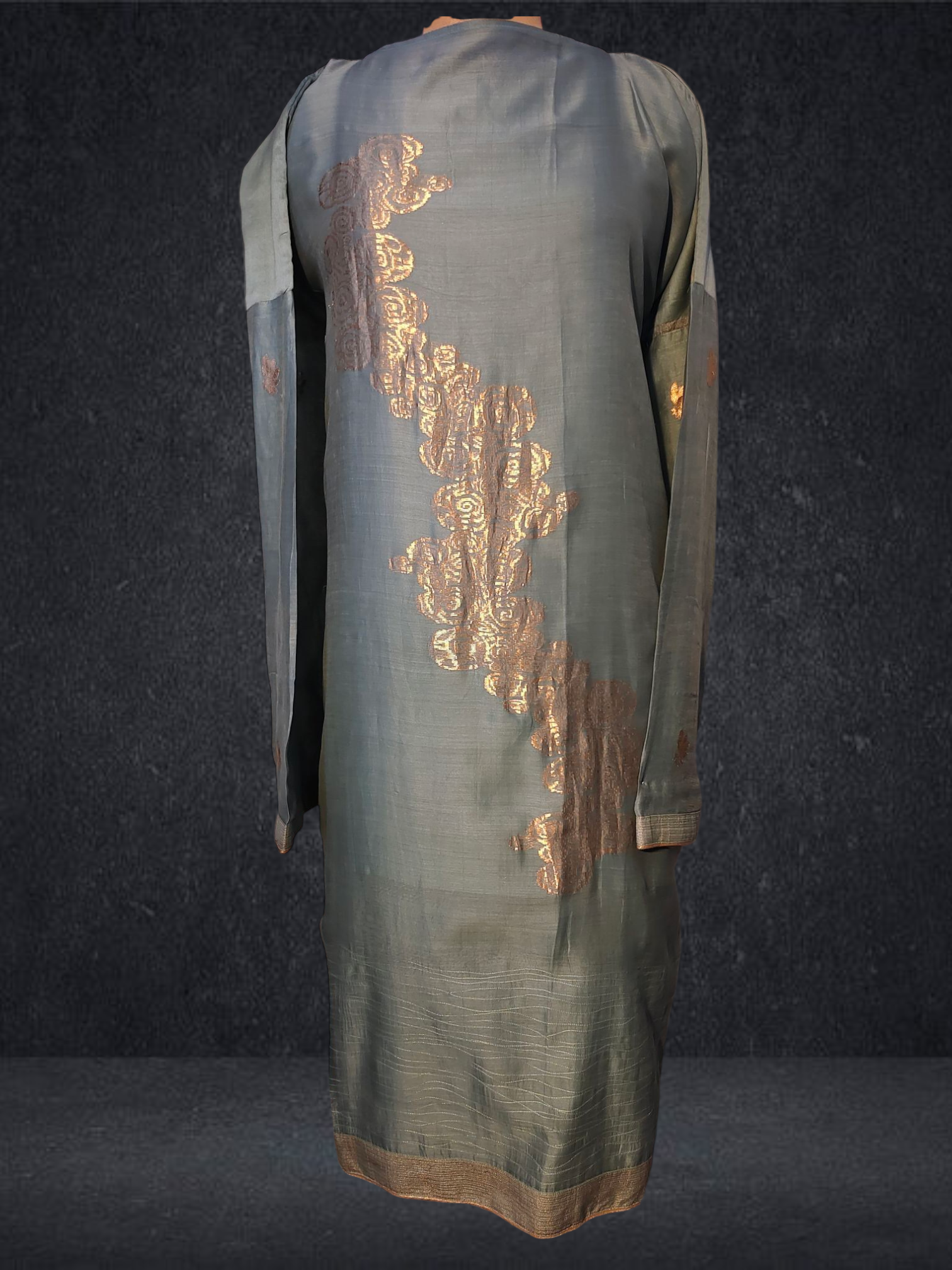 Semi Stitched Chanderi kurta VISHAL KAPUR