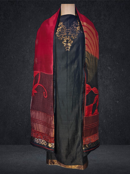 (Copy) Semi Stitched Formal chanderi Suitset VISHAL KAPUR