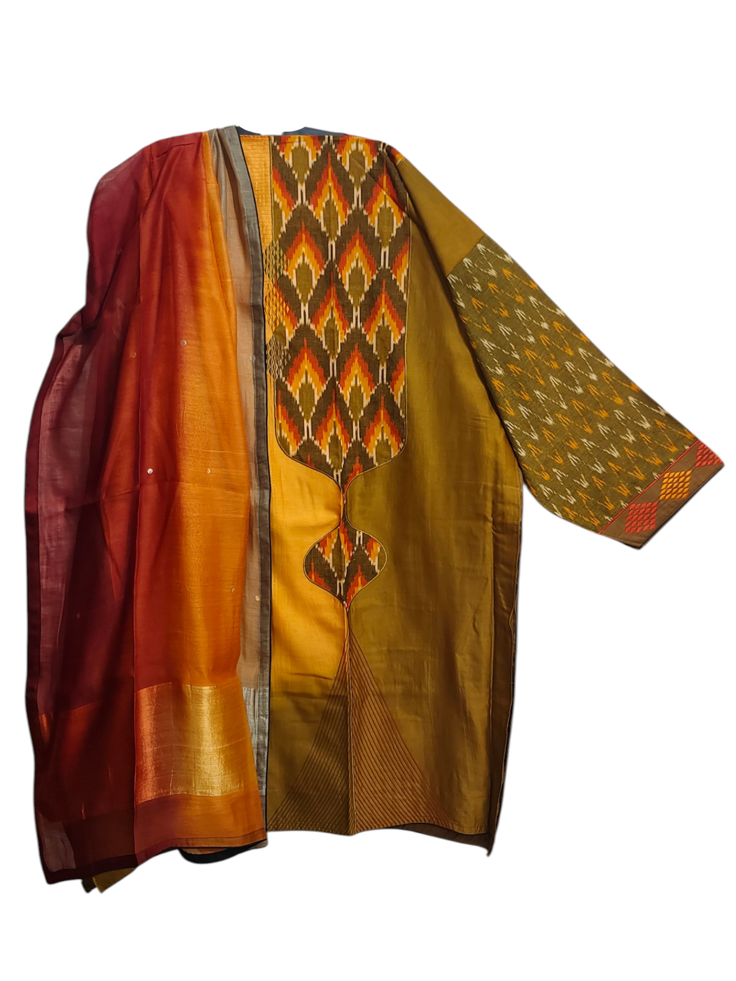 Semi Stitched Formal chanderi Suitset