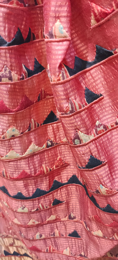 Formal Chanderi Silk Ajrakh Saree