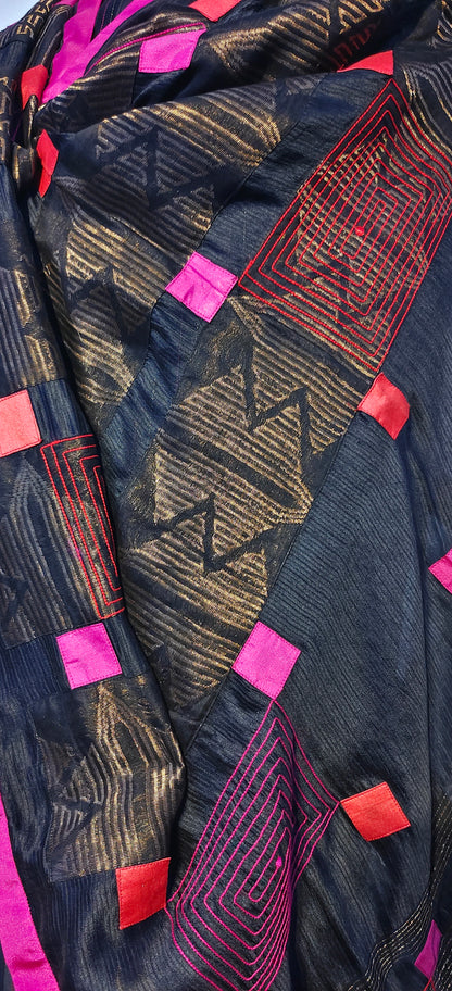 Semi Stitched Formal chanderi Suitset