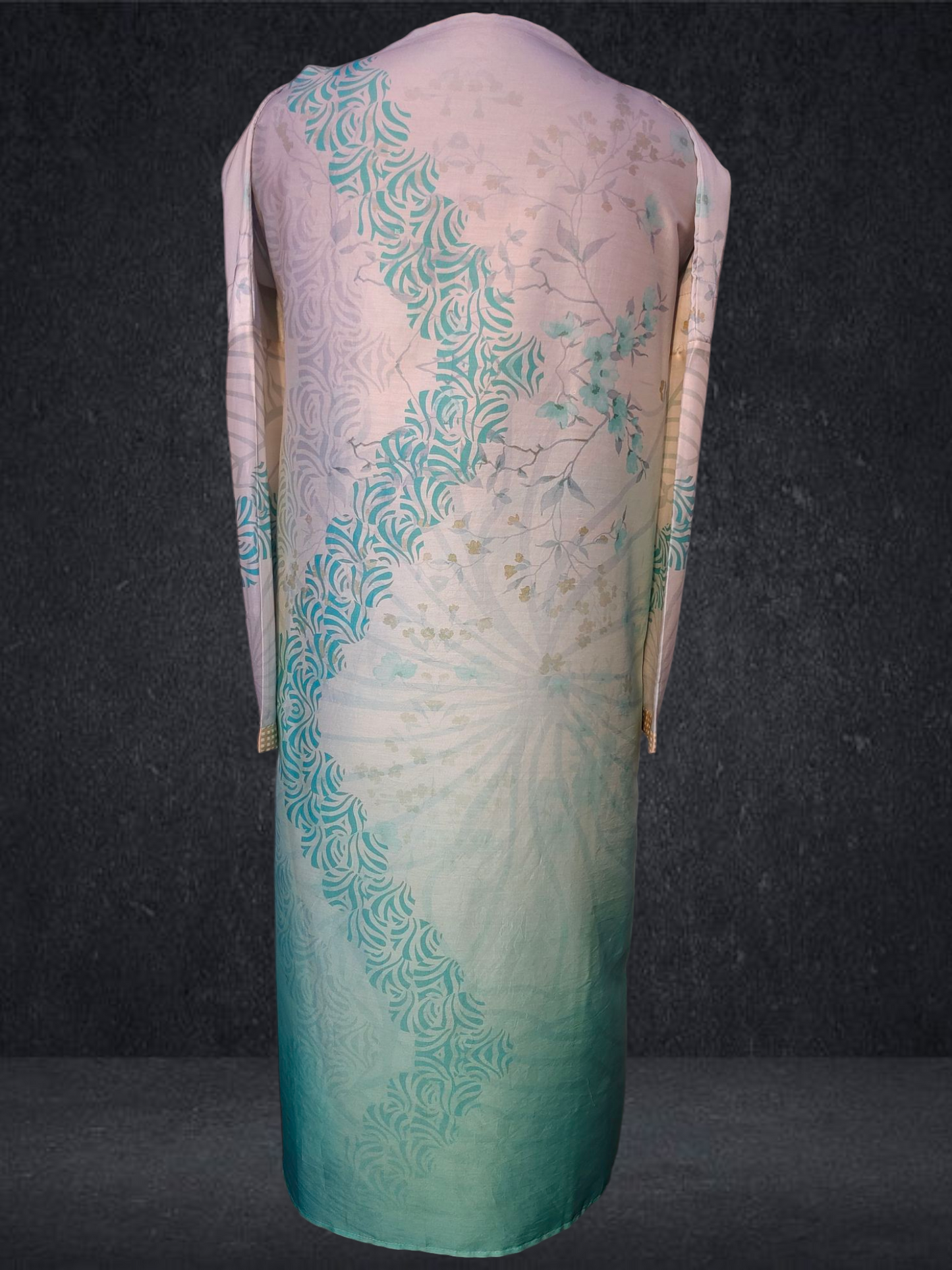 Semi Stitched Chanderi Printed kurta VISHAL KAPUR