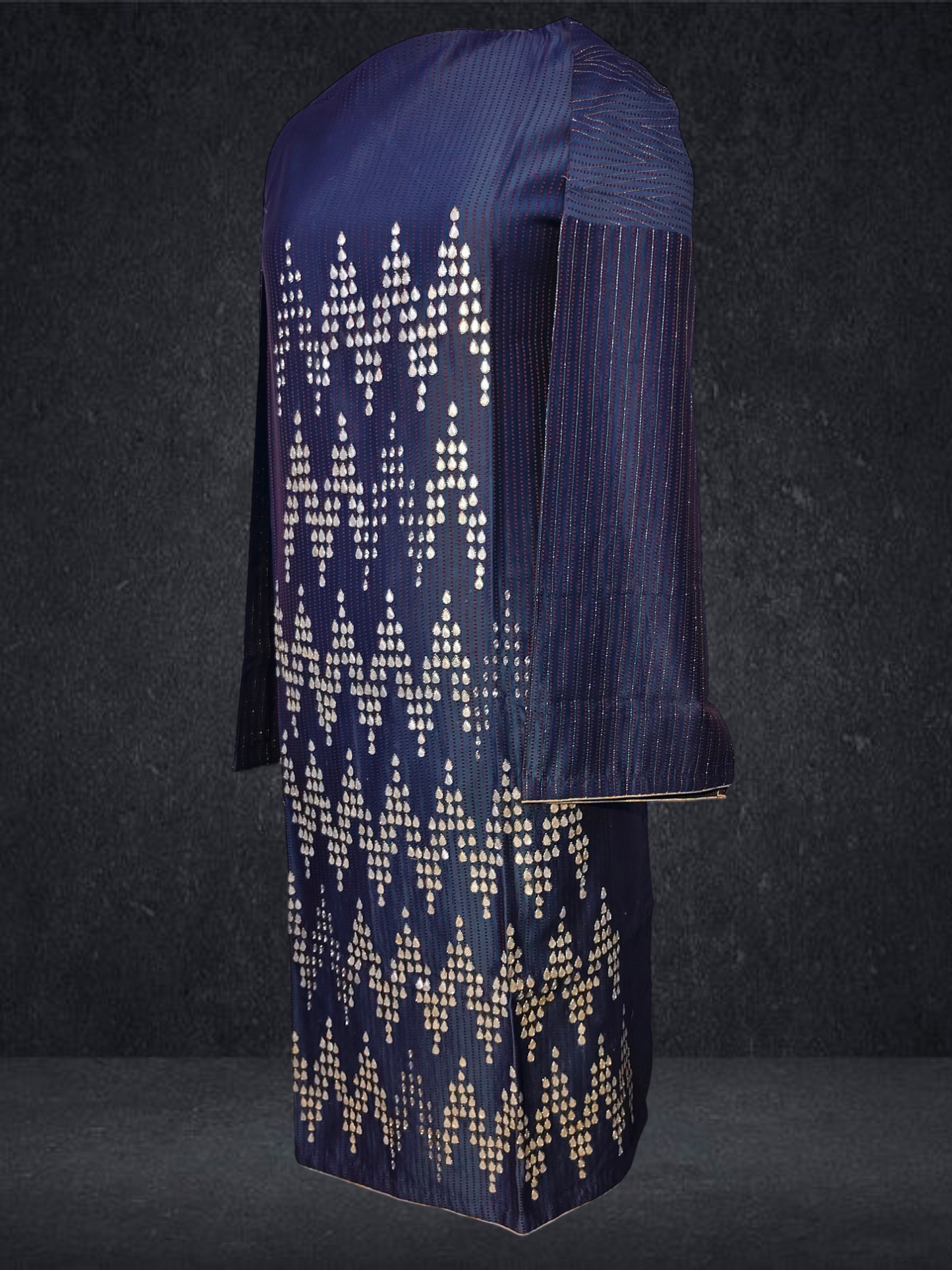 Semi Stitched Chanderi Formal Suitset