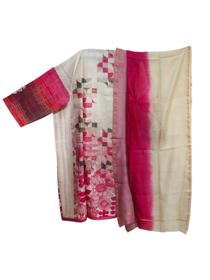 Semi Stitched Chanderi Casual Suitset VISHAL KAPUR
