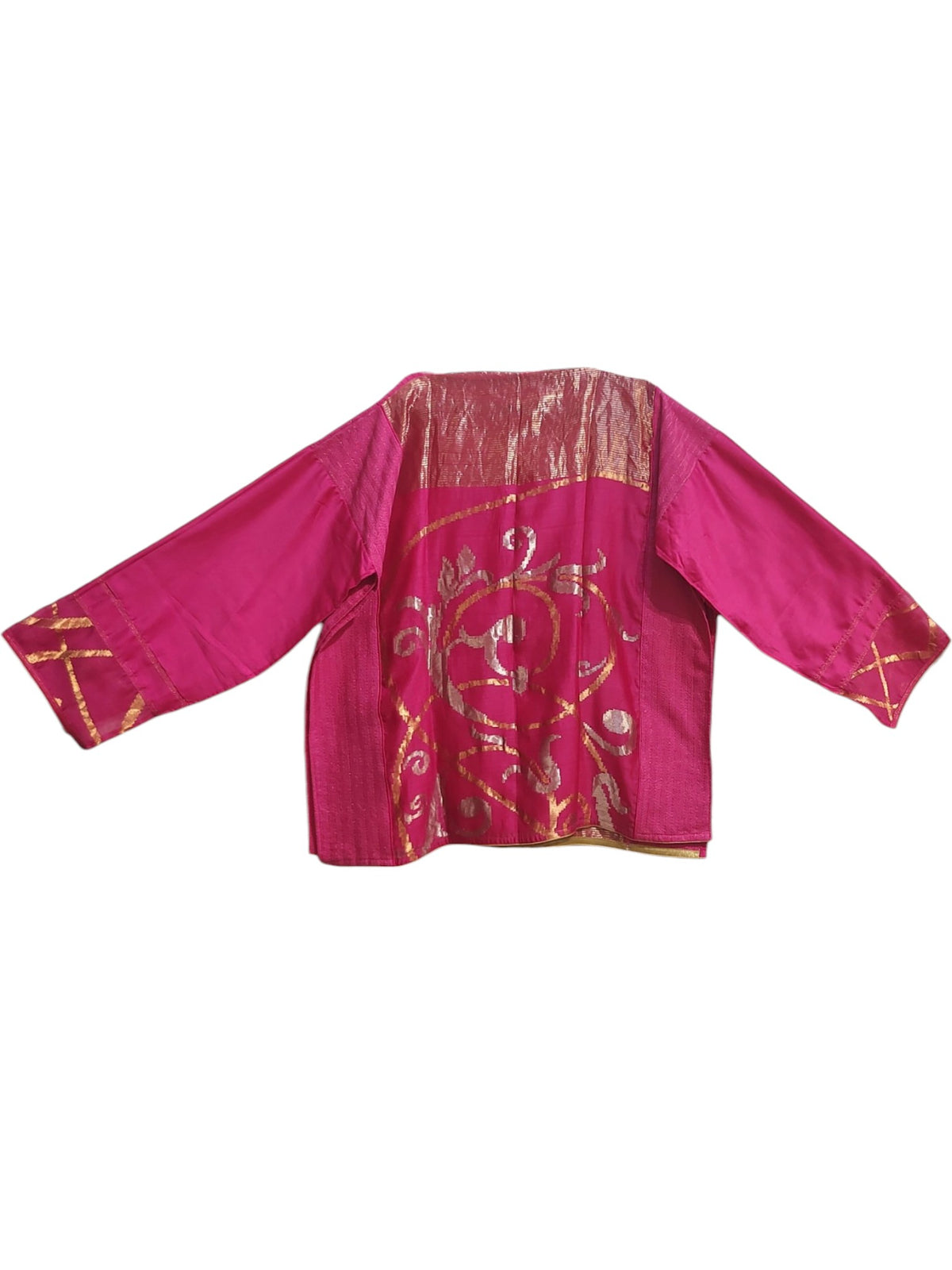 SemiStitched zariwoven Pink chanderi Tunic