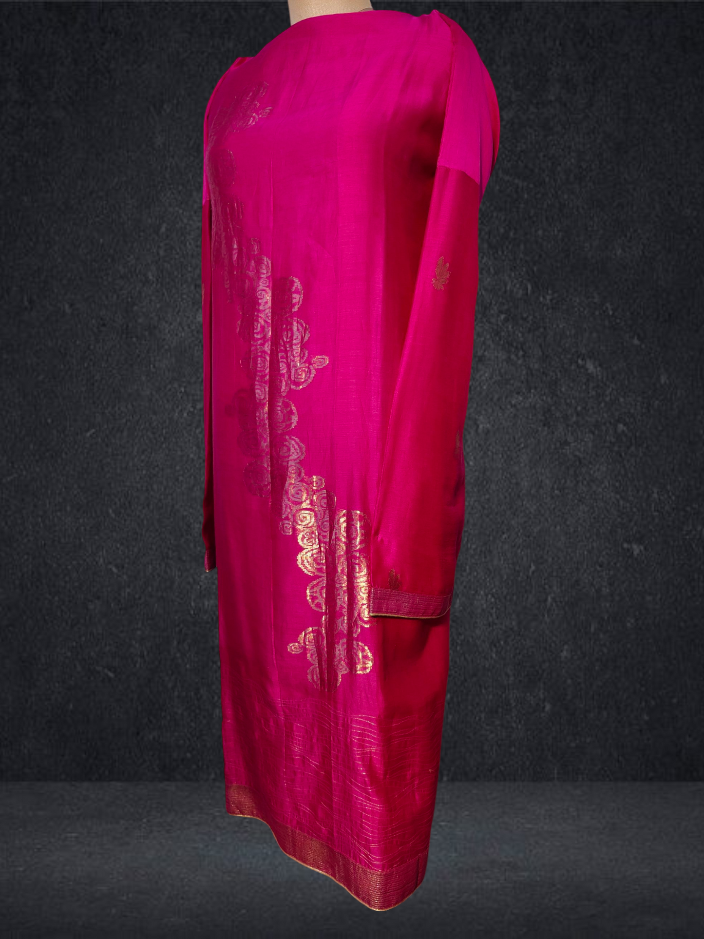 Semi Stitched Formal chanderi Suitset