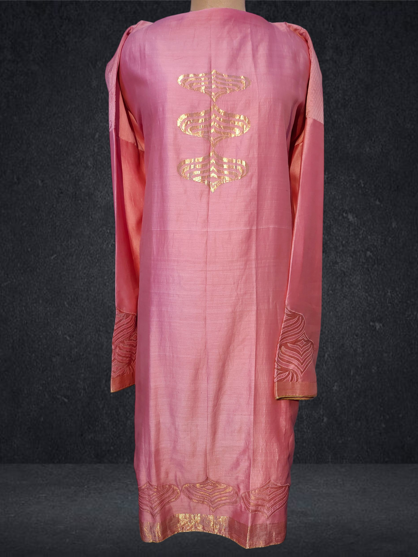 Semi Stitched Formal chanderi Kurta