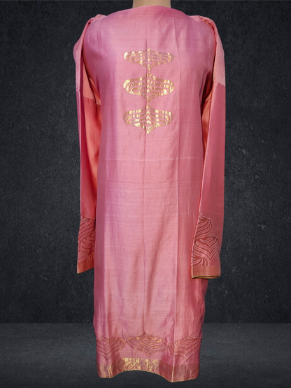 Semi Stitched Formal chanderi Kurta