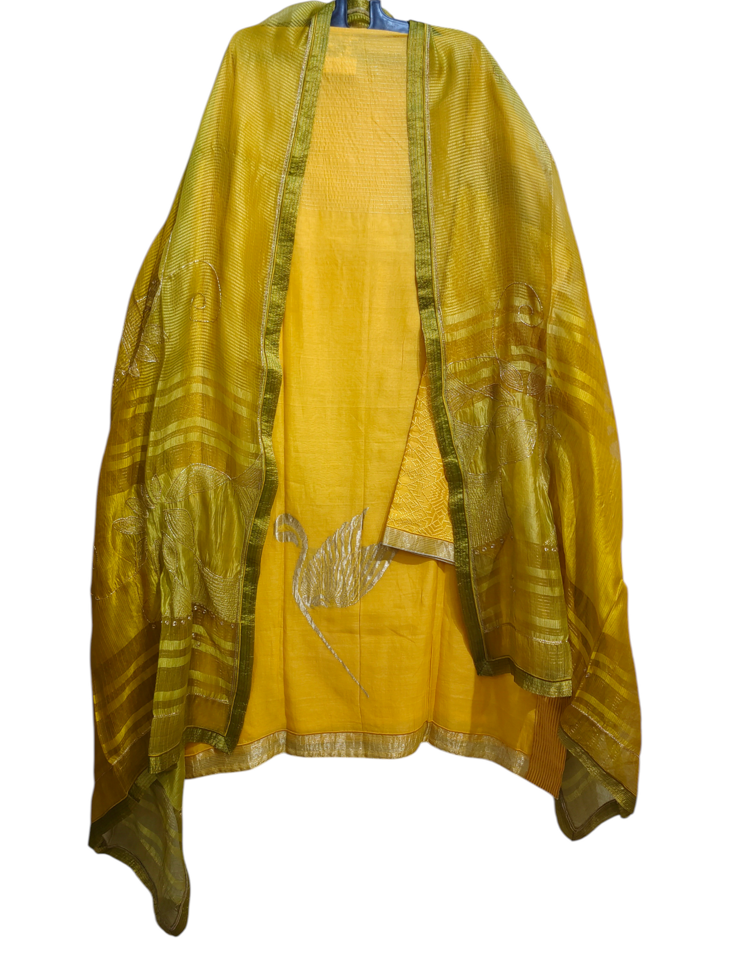 Semi Stitched Formal chanderi Suitset