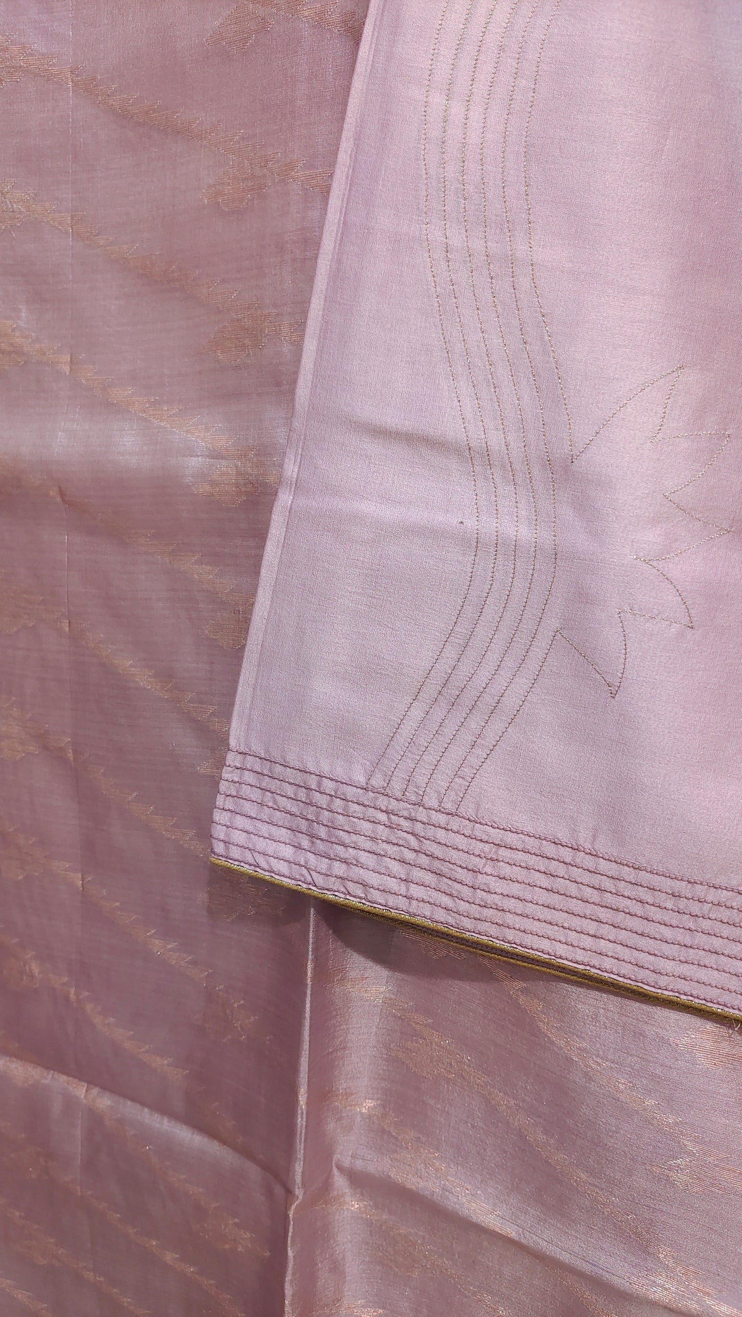 Semi Stitched Chanderi  Formal kurta