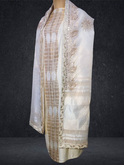 Semi Stitched Formal chanderi Suitset