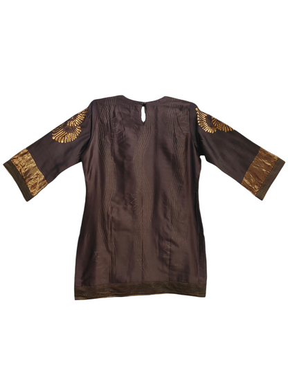 Stitched Chanderi  Tunic ready size 42